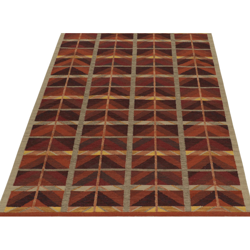 Scandinavian Wool Geometric Area Rug, Rectangle 10' x 14'