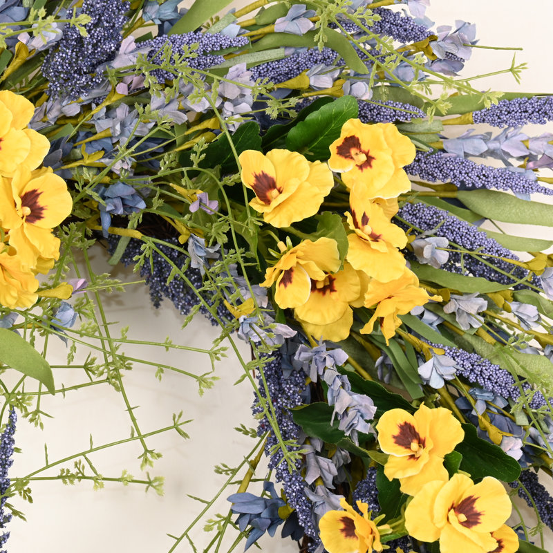 Couronne de porte 22 po, Jaune