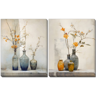 Happy Vases Canvas Wall Art Set