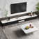 Demarre Modern TV Stand for Projector, Faux Marble Media Console with Drawers, Pre-assembly