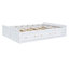 Structure de lit plateforme en bois grand format avec 6 tiroirs de rangement, blanc-1594992722