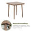 Table basse carrée d'extérieur en aluminium
