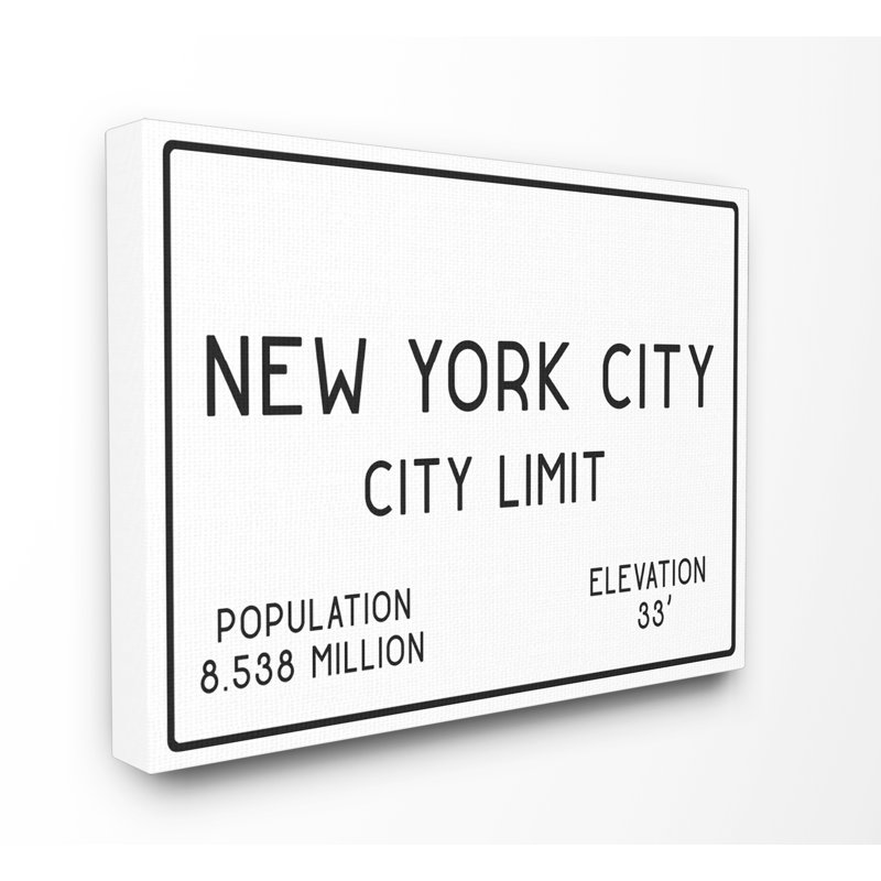 «NYC City» par Daphne Polselli, reproduction d'art textuel sur toile, H 30 po x l 40 po, Toile tendue