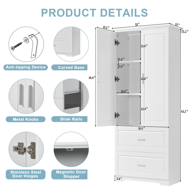 Armoire à linge autoportante Mirrum