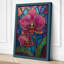 Stained Glass Orchids Botanical - Wrapped Canvas-521632542-521632739