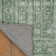 Washable Area Rug Green Floral Soft Accent Carpet Vintage Inspired Distressed Low Pile for Living Room Dining Room Bedroom Den