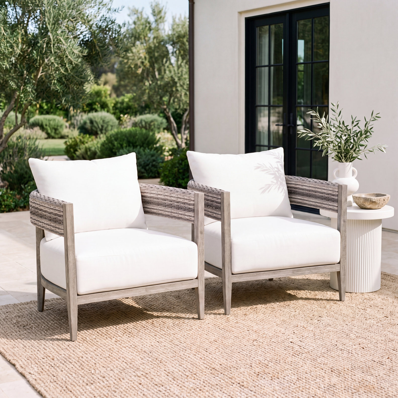 Claudia Wicker Outdoor Lounge Chair