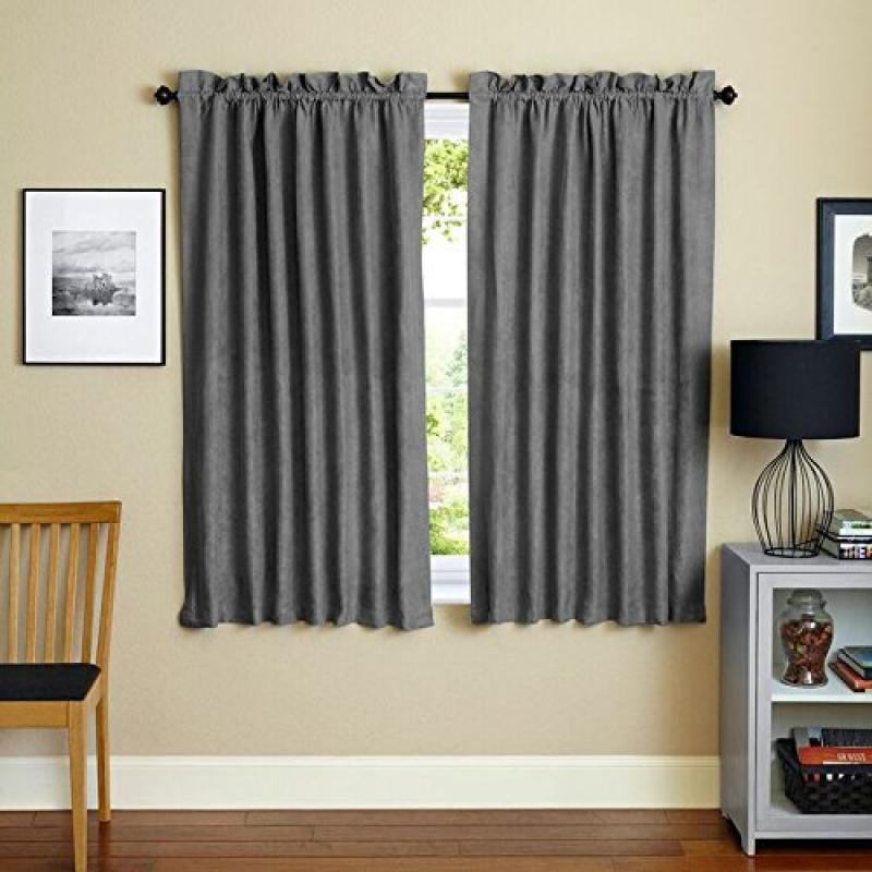 Paire de panneaux synthétiques Crownfield, l 52 po x L 108 po, Gris acier