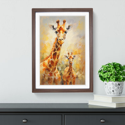 Giraffe Impressionism No.2 - Framed Print