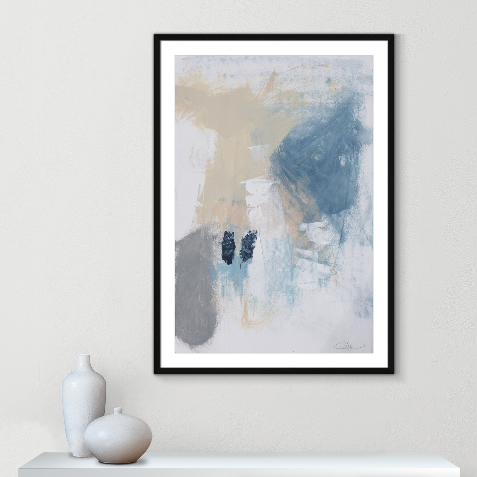Coastal Carnival Collection "Coastal Carnival II" Print, Black Single Picture Framed Paper, White