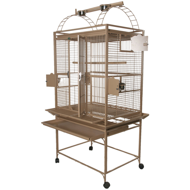 Grande cage à oiseaux en grès, 66" H x 32" W x 23" D, Grès