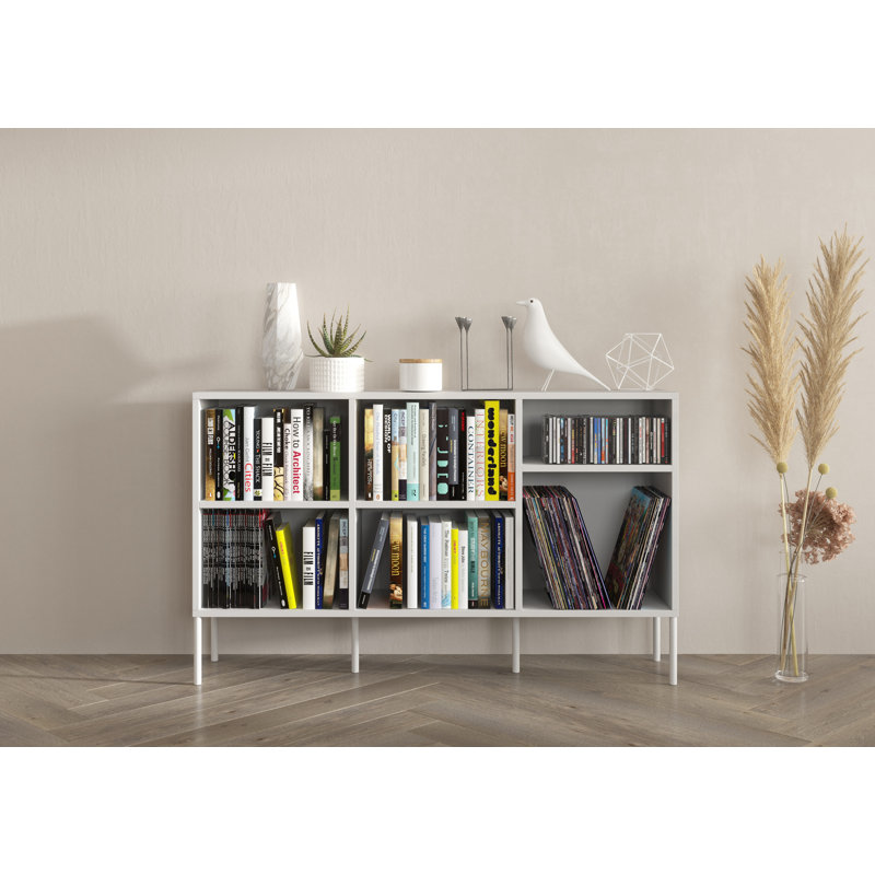 Caola 80cm H x 130cm W Library Bookcase Bookcase, White
