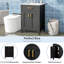 Meuble-lavabo autoportant de 48 pouces avec deux lavabos en céramique, charnières à fermeture en douceur, tiroir rabattable dissimulé et finition de qualité-394584302