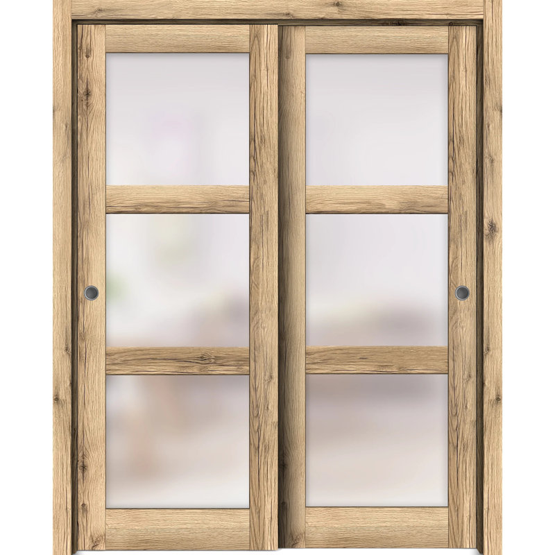 Portes de placard coulissantes à panneaux Lucia, 84 po x 80 po
