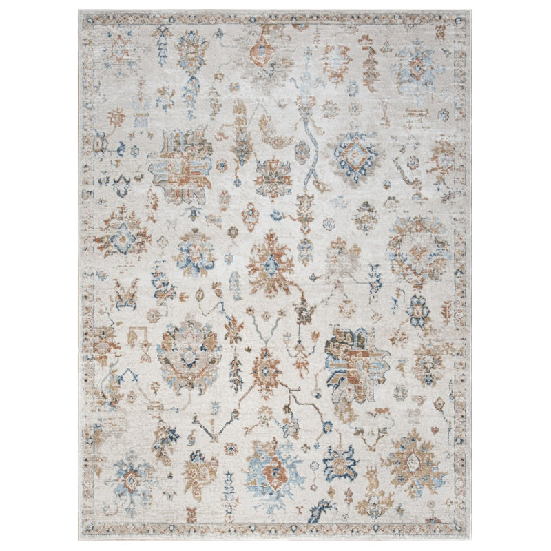Rectangle Mazyah Area Rug with Non-Slip Backing, Rectangle 5 pi 3 po x 7 pi 3 po