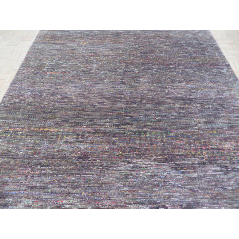 Tapis de zone en laine 9 pi x 12 po à la main one-of-kind noué la Dunham