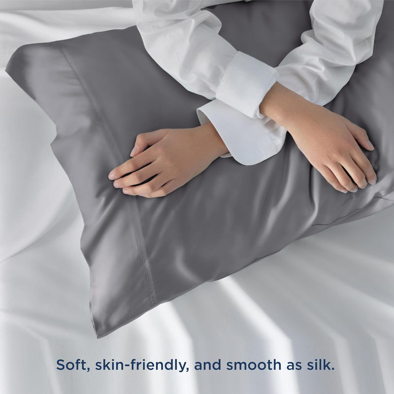 Rayon from Bamboo Pillowcase,GentleSoft™️, Gray