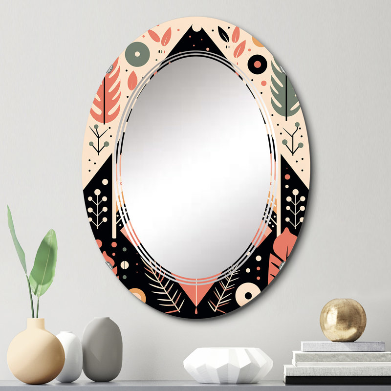 Ziheir - Miroir mural moderne ovale, 30 po x 20 po