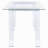 Roda Clear Glass Top Writing Desk