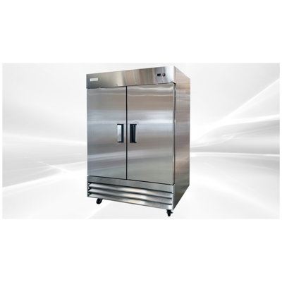 55 in. W 47 cu. ft. Two Door Commercial Reach-In Refrigerator in Stainless Steel