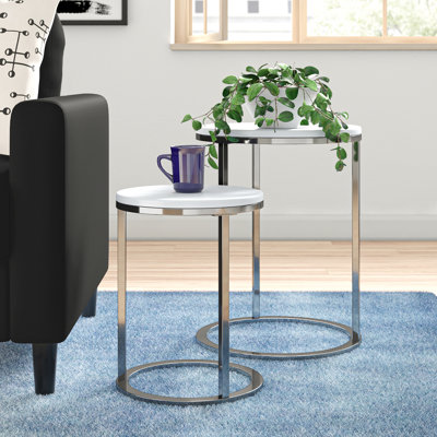 Donna Frame Round Nesting Side Tables