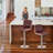 Sanya Swivel Upholstered Faux Leather Adjustable Height Counter Stool-205204793