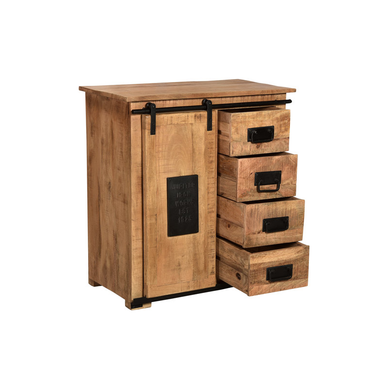 Miltona Solid Wood 1 - Door Rectangle Accent Cabinet