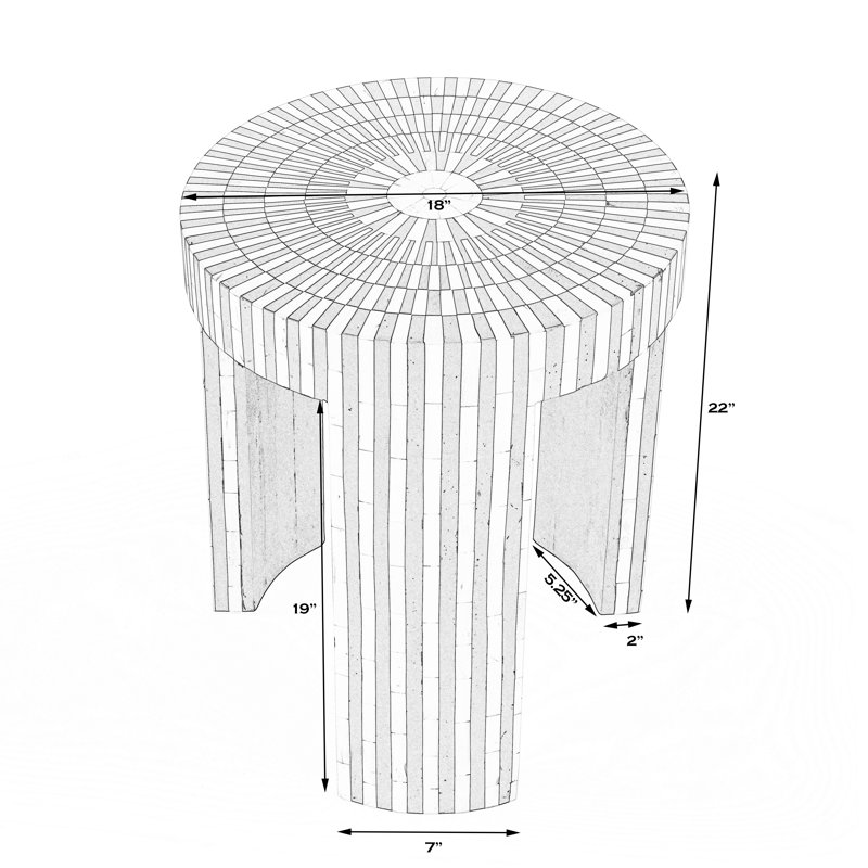 Rimma Bone Inlay Side Table