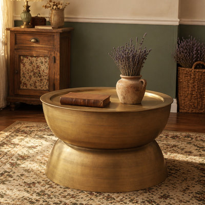 METAL HAMMERED COFFEE TABLE