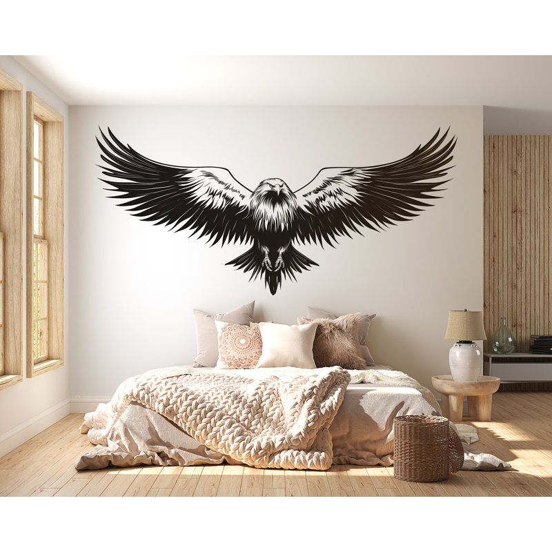 Décoration murale grand aigle volant, décoration de chambre à coucher, grand aigle 340Mv, H 65 po x l 34 po