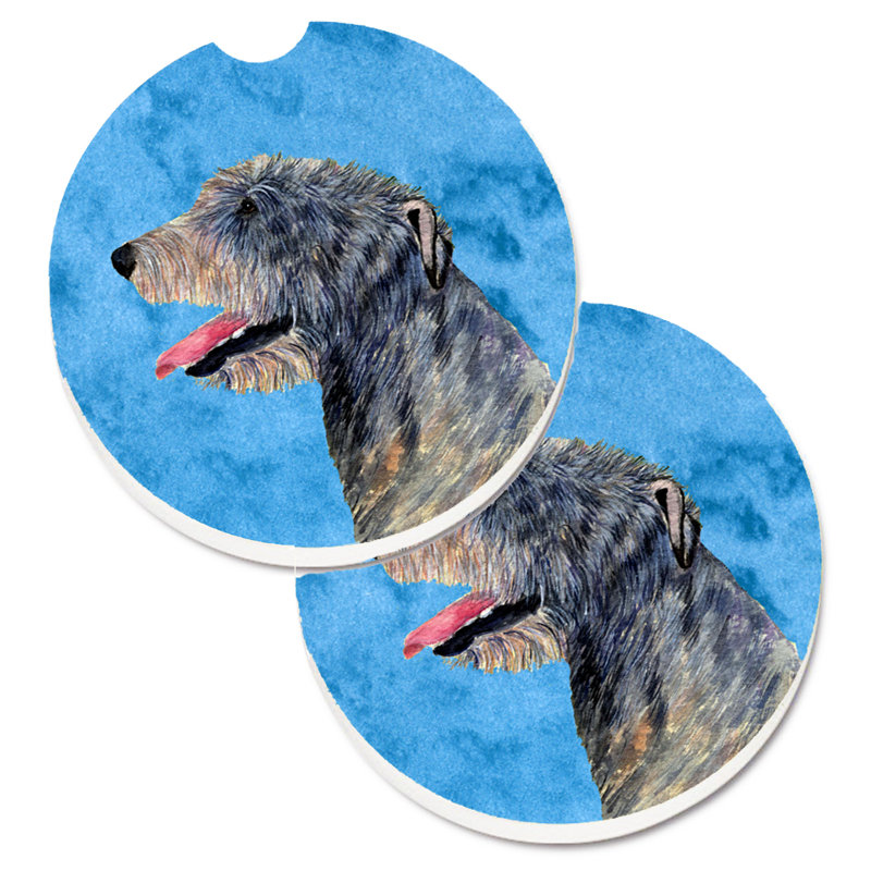 Sous-verre barbu collie voiture, Lévrier irlandais