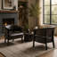 Ensemble de 2 fauteuils d'appoint à oreilles en similicuir, fauteuil rembourré à dossier enveloppant-1183479324-1183479330