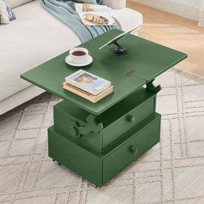 Table basse roulante à hauteur ajustable, pour le salon et la chambre à coucher