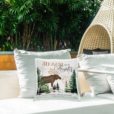 Coussin d'extérieur imprimé homard Chesapeake Bay, design par Jennifer Pugh