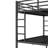 Metal Queen Over Bunk Bed, Space For Adults, Noise- Operation, No Box Spring, Coating, Under Bed Storage, Double Ladders, Features Black Option Noise-, Structure, Side Design