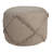 18" Brown Cotton Cylinder Geometric Pouf Ottoman