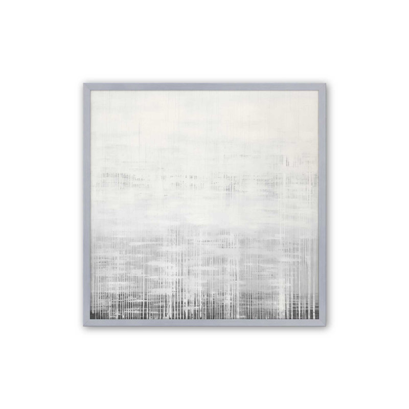Whiteout Rhythm I, toile, Cadre photo simple chrome poli, H 17,75 po x l 17,75 po