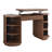 59.07'' Adjustable Height Lift Top Executive Desk, Mid-Century Wood Home Office Desk With 2 Tambour Door Cabinets & Power Outlet-660411720