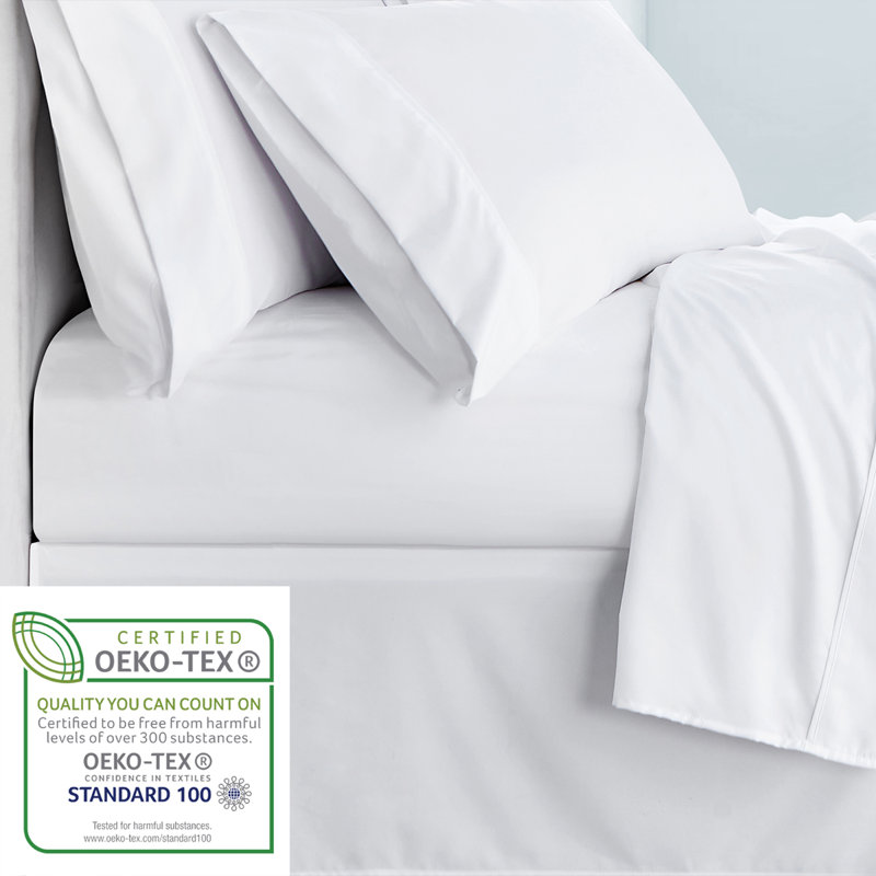 Swift Home Super Soft Microfiber Fitted Sheet, White