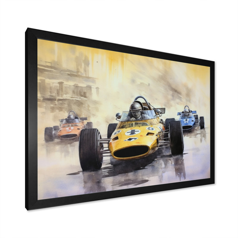 Formule rétro Speedway Rush rétro, Cadre photo noir, H 16 po x l 32 po x P 1 po