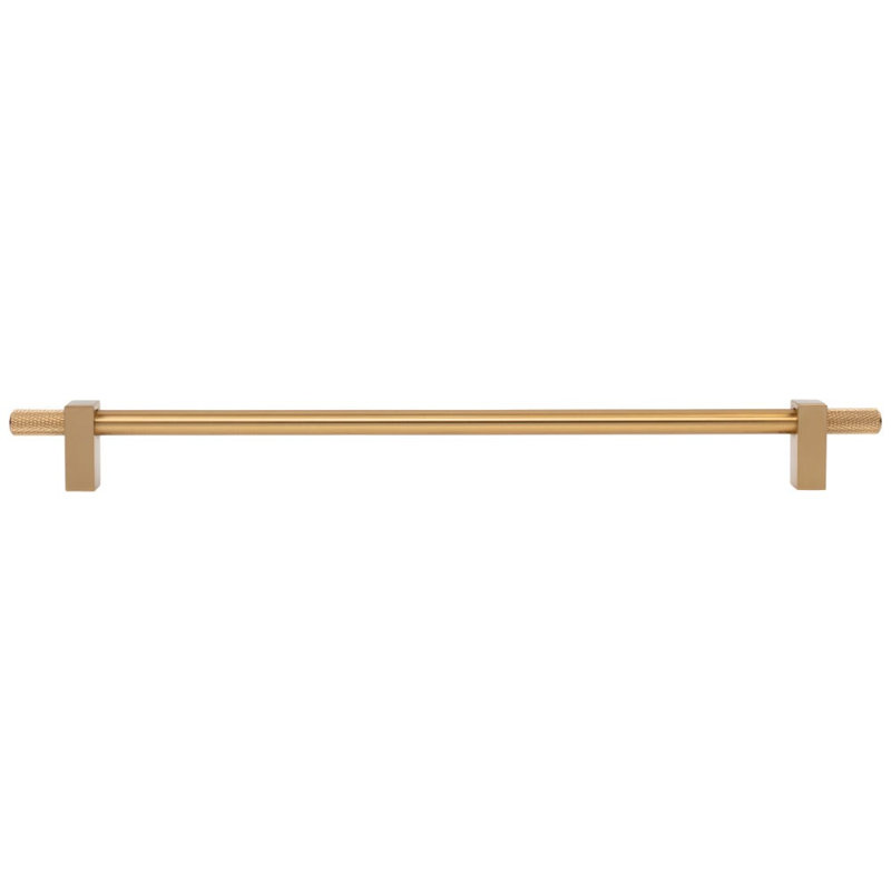 Larkin 4 Knurled Ends Bar Pull, Satin Bronze, 12"