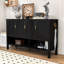 Modern Sideboard with Adjustable Shelves and Open Storage-36324162