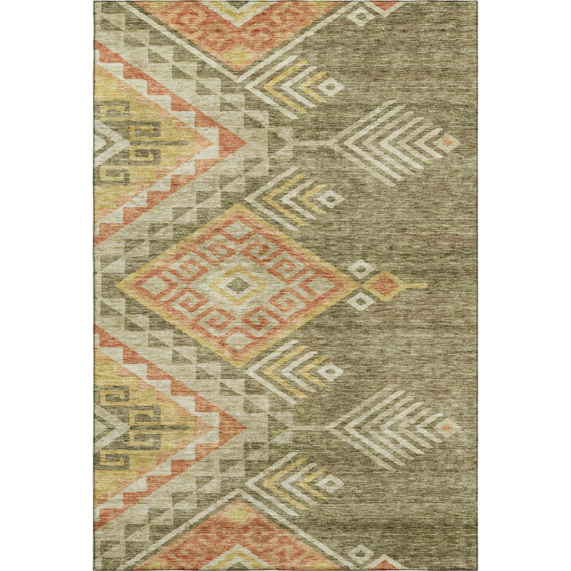 Tapis de qualité supérieure lavable à la machine Wayne AMF1091, Rectangle 10 pi x 14 pi
