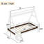 Lit plateforme simple avec escalier, structure de lit simple-291072977-291072990