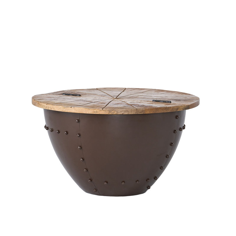 Table basse en bois et fer