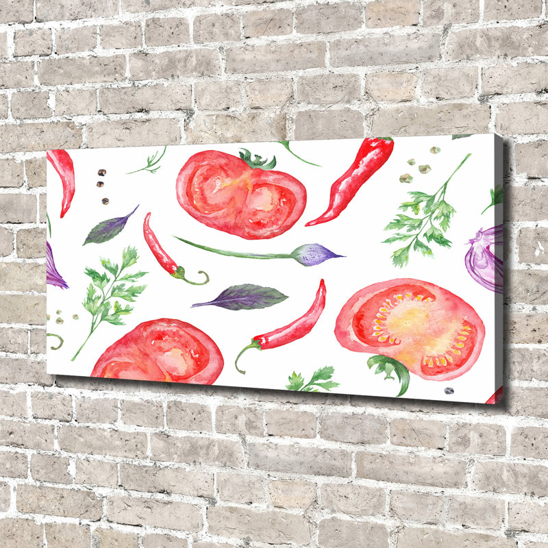 Tomato And Spices - No Frame Print on Canvas