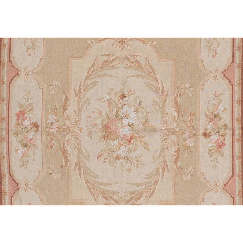Hand-Knotted High-Quality Camel and Beige Area Rug