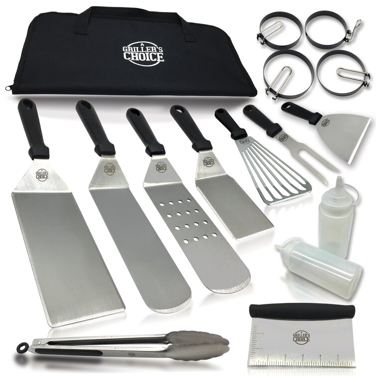 Commercial Chef 9-Piece Stainless Steel Griddle Accessories Kit for Blackstone and Flat Top Grills