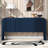 62.2-Inch Wave-Pattern Console Table with 4 Doors and Adjustable Shelf,Curved design Sofa Table Behind Couch,Rustic Narrow Entryway Table for Living Room, Foyer and Hallway-128978561