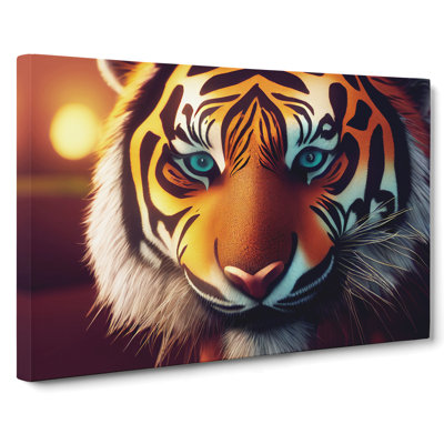 Bold Tiger - Wrapped Canvas Painting